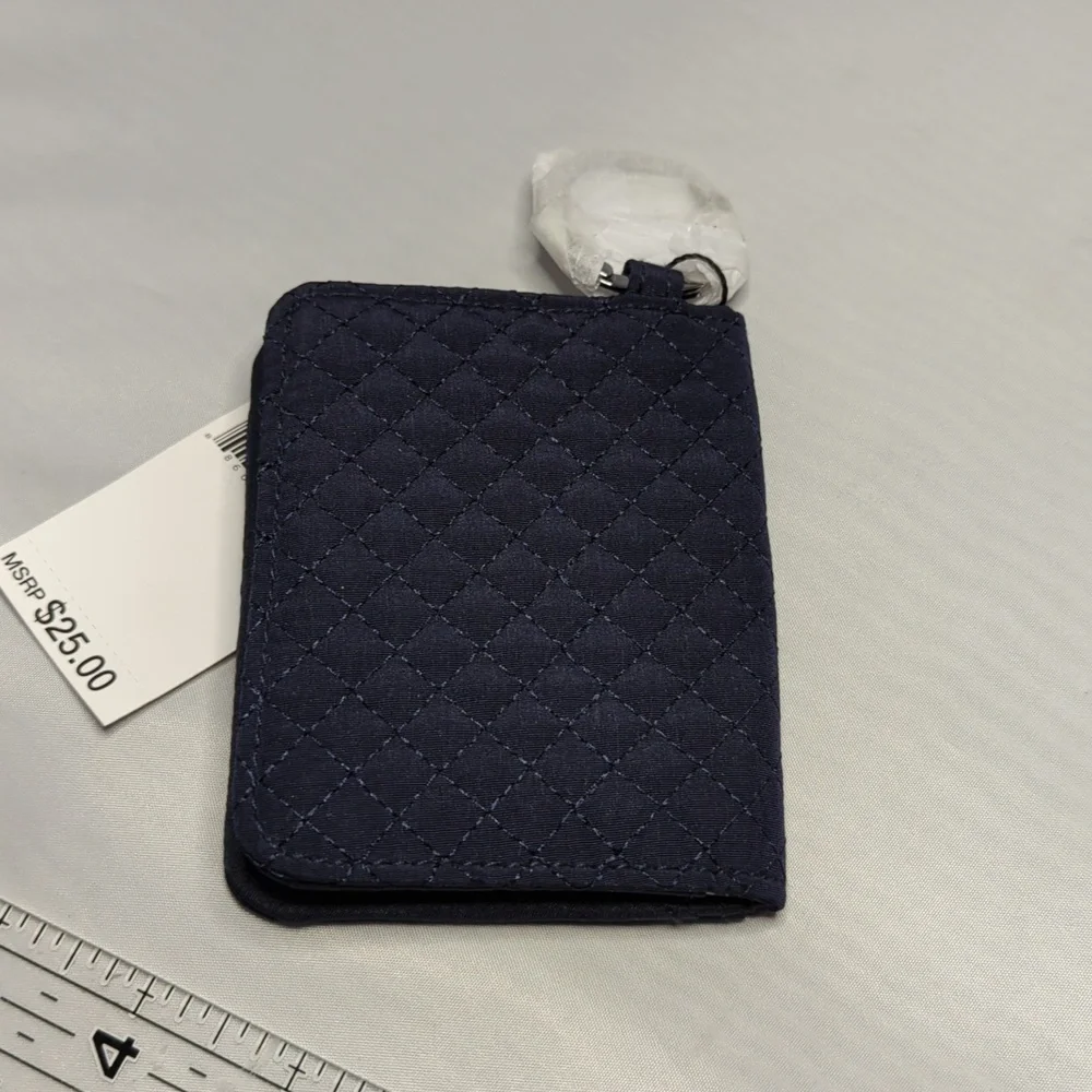 Vera Bradley Iconic Campus Double ID Classic Navy NWT - Picture 5 of 7